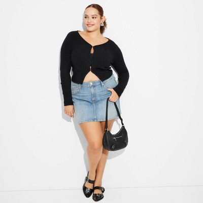 Women's Mid-Rise 5-Pocket Denim Mini Skirt - Wild Fable™