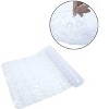 Home Mart Goods Large Clear Transparent Geometric Vinyl Non-Slip Bathtub Shower Mat With Suction Cups - 30"x15" - 2 of 4