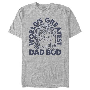 Men's The Little Mermaid The Little Mermaid King Triton World's Greatest Dad Bod T-Shirt - 1 of 4