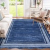 Modern Solid Scalloped Area Rug Machine Washable Rug  with Non-Slip Backing  Low Pile Stain Resistant Floor Cover for Living Room Bedroom Office - 3 of 4