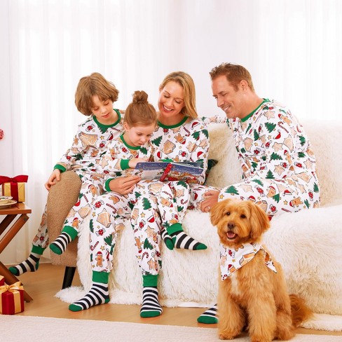 PATPAT Matching Family Pajamas Xmas Christmas Element Print Xmas Holiday PJs Green - image 1 of 4