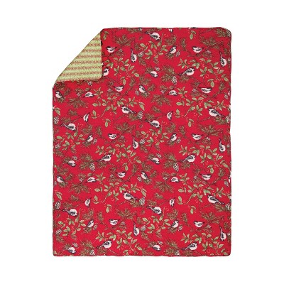 C&F Home Chickadee Red 48" x 60" Throw Blanket