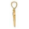 Black Bow Jewelry 14k Yellow Gold and White Rhodium Heart Pendant, 15mm - 2 of 4