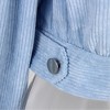 Clearlove Women's Fall & Winter Plain Button Front Long Sleeve Corduroy Jacket, Casual Lantern Sleeve Collared Coat. - 4 of 4