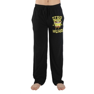 Spongebob Squarepants Cartoon Character Mens Black Sleep Pajama