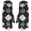 Women's Plaid 3-Piece Fleece Winter Set gloves scarf Hat - 2 of 4