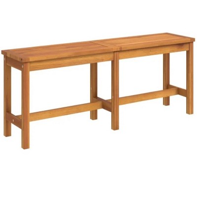 59.1"Patio Bench 59.1"x13.8"x17.7" Solid Wood Acacia