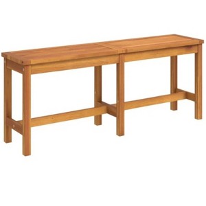 59.1"Patio Bench 59.1"x13.8"x17.7" Solid Wood Acacia - 1 of 4