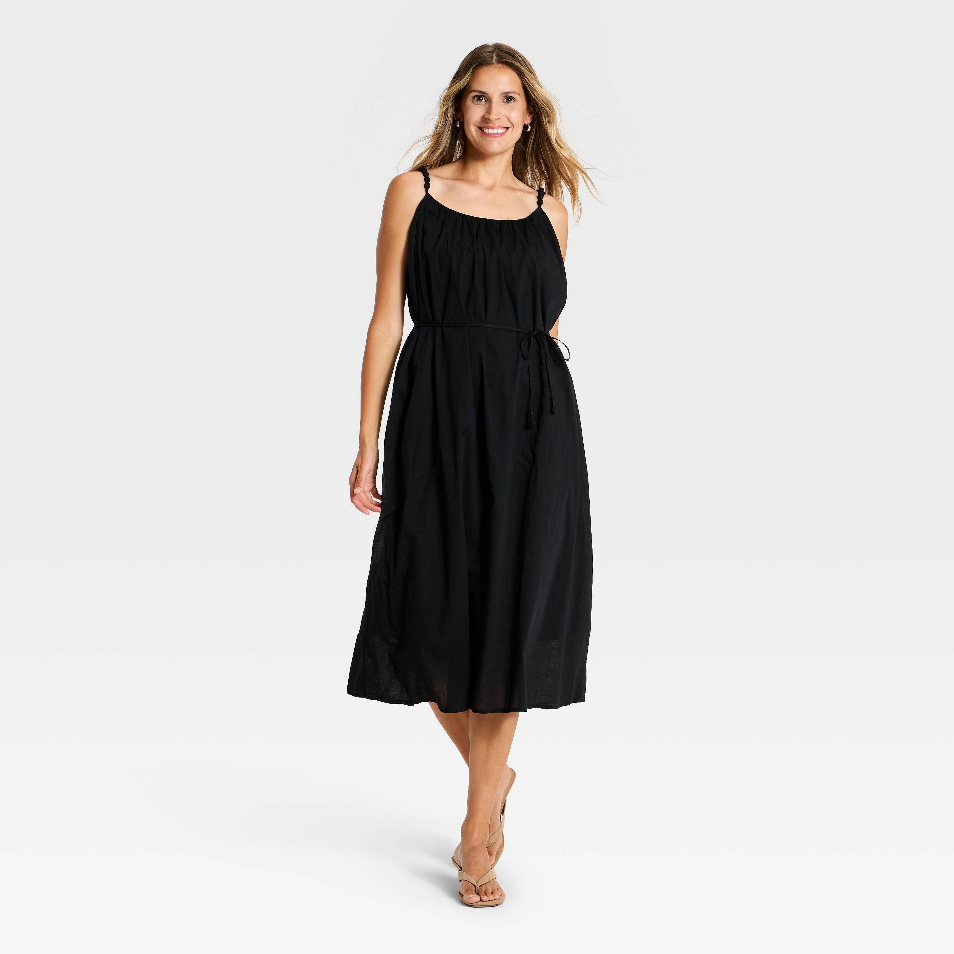 Women's Beaded Tie-Waist Maxi Dress - A New Day™