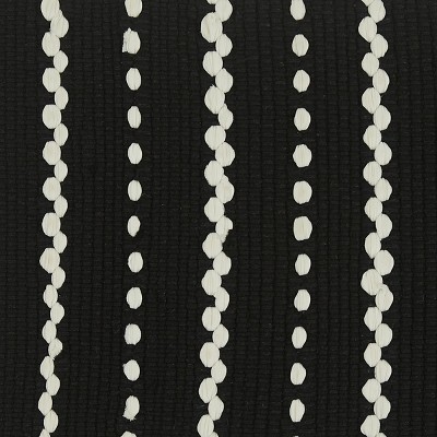 Black and White Cotton Chindi Table Runner 14" x 16"
