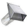 Lambro® 6-In. 26-Gauge Galvanized Steel Wall Exhaust Hood Bath Fan Vent with Damper, Wire Mesh Screen, and 11-In. Pipe, 3460GMS-11 in Silver - 2 of 4
