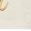Avanti  Ivory with Gold Script Monogram Fingertip Towel Letter   K - 3 of 3