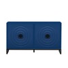 Bella Depot 58.2" Wooden Sideboard Cabinet with Rubberwood Veneer and Adjustable Shelves - Blue - 3 of 4