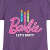 Girls' - Barbie - Let's Party Fitted Short Sleeve Graphic T-Shirt - 2 of 4