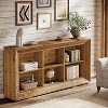 Tribesigns 63-Inch Solid Wood Console Table, Farmhouse Entryway Table with 6 Cubes for Entryway, Living Room, Hallway - 2 of 4