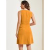 INSPIRE CHIC Women's Work Round Neck Sleeveless Fit and Flare Dresses - 4 of 4