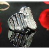 Helena Statement Ring Baguettes Cz White Gold Plated Women Ginger Lyne Collection - 3 of 4