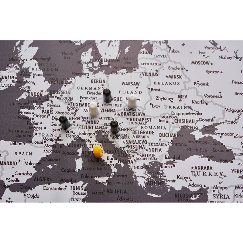 Home Magnetics Modern World Map - L Black/Distressed, 3 of 4