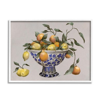 Stupell Industries Citrus Fruits in Bowl Framed Giclee