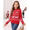 BLUEMING Girls’ Nordic Reindeer Textured Pullover Playful Snowflake Accents & Cloud-Soft Fleece-Lined Comfort - 3 of 4
