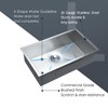 Gulches 30"x18"x9" Undermount Single Bowl Kitchen Sink, 16 Gauge 304 Stainless Steel, Includes Drain Assembly - 4 of 4
