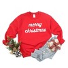 Simply Sage Market Women's Graphic Sweatshirt Merry Christmas Bold Cursive Words Puff Print - 3 of 4