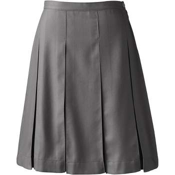Lands' End Lands' End School Uniform Women's Tall Solid Box Pleat Skirt Top of Knee