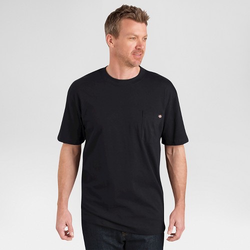 petiteDickies Men's Big & Tall 2 Pack Cotton Short Sleeve Pocket T-Shirt- Black 4XL
