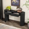 NicBex Modern Fluted Design Console Table with 2 Storage Drawers,Oval Entryway Table Foyer Tables for Entryway,Hallway,Living Room - 2 of 4