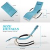 Crestlive Products Patio Rocking Chair Curved Rocker Chaise Lounge Chair with Pillow for Beach Yard Pool - 2 of 4