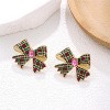 Enamel Bow Christmas Stud Earrings for Women, Cute Holiday Jewelry. - 3 of 4