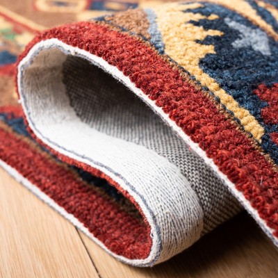 Heritage Red and Gold Hand-Tufted Wool Area Rug