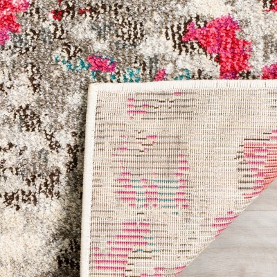 Abstract Grey & Fuchsia 6' x 9' Hand-Knotted Reversible Area Rug