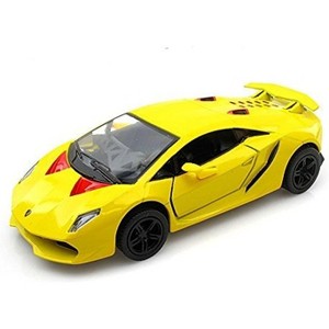 KiNSMART - Lamborghini Sesto Elemento 5" 1:38 Scale Die Cast Metal Model Toy Super Sports Car w/Pullback Action (Yellow) - 1 of 1