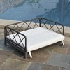 Lyngins Rectangular Rattan Pet Bed for Indoor & Outdoor,Wicker Medium-Sized Dog Sofa Bed,Cat Bed - 2 of 4