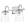 Elegant Lighting Avani 2 light Chrome and Clear Bath Sconce - 4 of 4