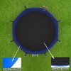 Whisen Kids’ Trampoline with Safety Enclosure Net, Foam Padded Poles, W-Shaped Legs,  Ladder and Basketball Hoop - Blue - 4 of 4
