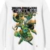 World Of TMNT Ninja Turtles With SwordsCrew Neck Long Sleeve White Adult Sweatshirt - 2 of 3