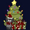 Junior's Design By Humans Christmas Doggie By realdealclipart T-Shirt - 2 of 3
