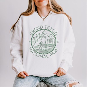 Simply Sage Market Grand Teton National Park Lightweight Garment Dyed Sweatshirt - 1 of 4