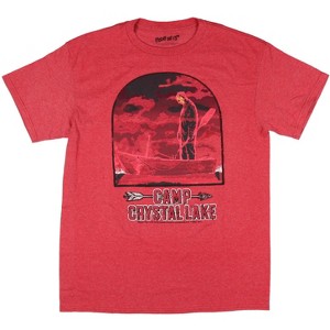 Seven Times Six Friday the 13th Men's Bloody Boat Camp Crystal Lake T-Shirt Red - 1 of 4