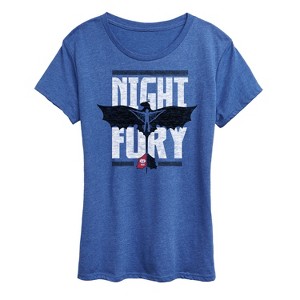 Women's - How to Train Your Dragon - Night Fury Flight Short Sleeve Graphic T-Shirt - 1 of 4