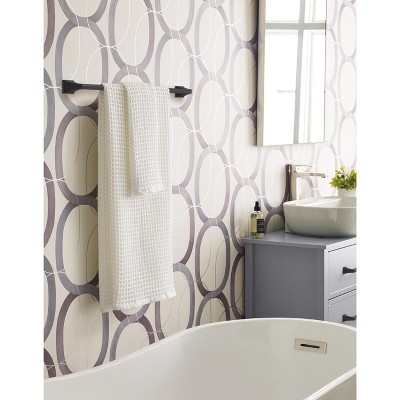 Mulholland Matte Black 24-Inch Metal Towel Bar