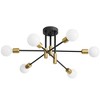 POWLIG Mid Century Modern Chandelier - Flush Mount Sputnik Ceiling Light for Dining Room, Bedroom, Kitchen - 3 of 4