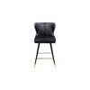 Meridian Furniture,Hendrix Black Vegan Leather Counter/Bar Stool, Set of 2 - 2 of 4