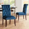 Studio 55D Dillan Modern Blue Tufted Dining Chairs Set of 2 - 2 of 4