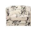 Upholstered Accent Chair with Round Backrest, Ottoman and Curved Barrel-Style Design for Living Room - 4 of 4