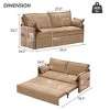 TiramisuBest 59.5" Pull-Out Sofa Bed with Chenille Fabric,Sleeper Sofa Couch for Living/Bedroom, Khaki - 4 of 4