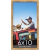 PosterPalooza | 6x10 Thin Bamboo Picture Frame, UV Acrylic, 2 Finishes - Gold and Brown - 2 of 4