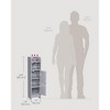Space-Saving Narrow Bathroom Storage Cabinet with Adjustable Shelves & Door, Floor Organizer for Toilet Paper & Toiletries, Anti-Tip Design - 4 of 4